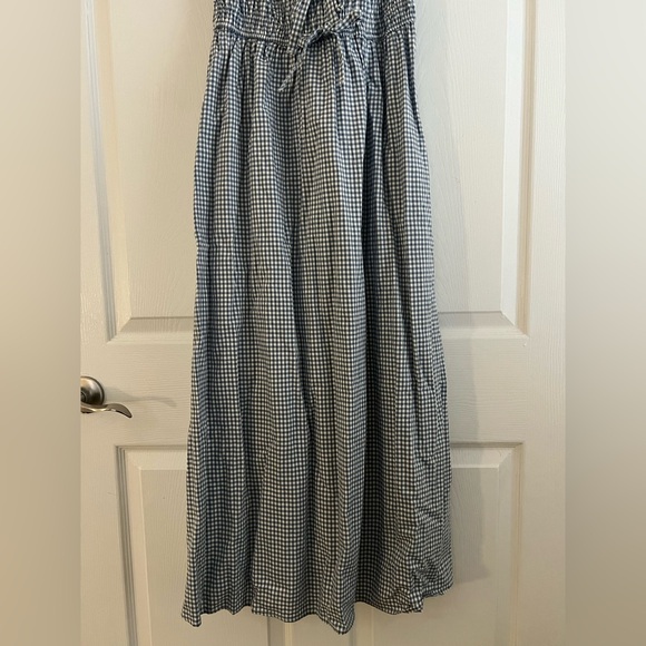 Landry Kate / Storia Kimber Blue Gingham Sleeveless Bow Ties Midi Dress Medium - Picture 6 of 11